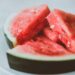 sliced watermelon on plate