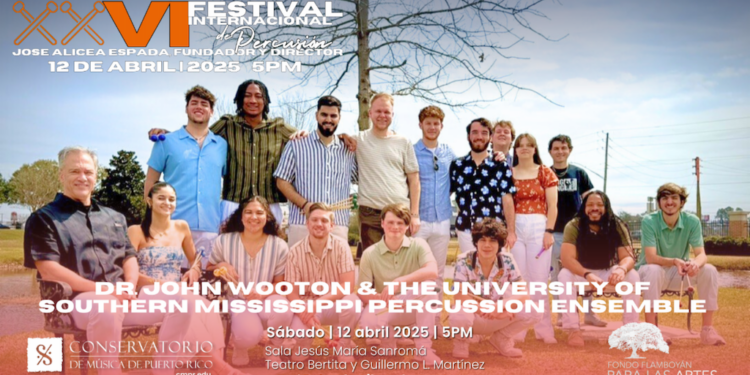 El Dr. John Wooton y el Estudio de Percusión de Southern Miss llegan a Puerto Rico
