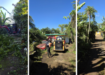 Antes y después de las labores realizadas en Ciales.