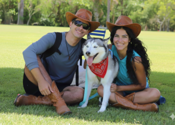 Divertida fiesta vaquera para los perritos y toda su familia